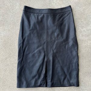 Loro Piana Leather Pencil Skirt Size 44